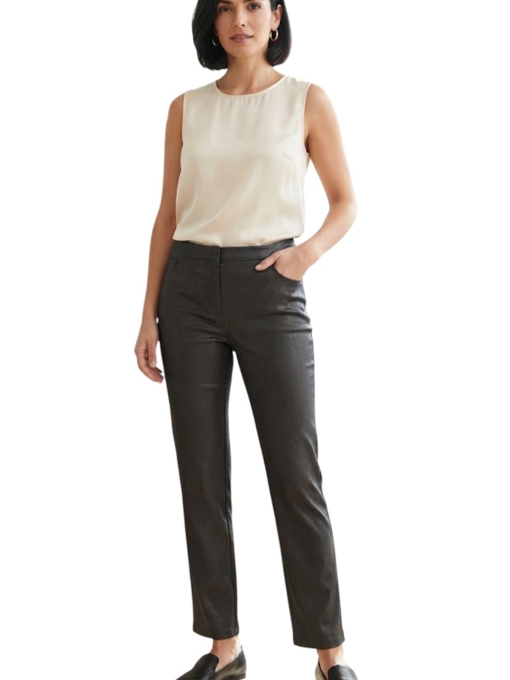Promod women’s suede glitter pant size 8 in excellent condition
